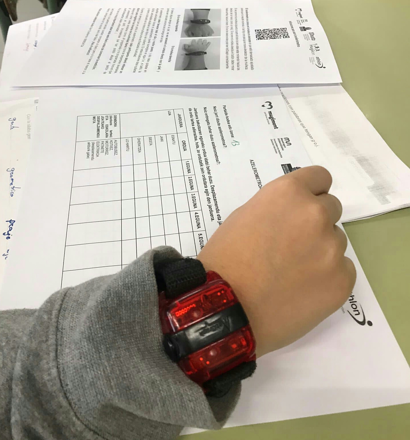 Imagen - Estudio con acelerometr&iacute;a: tramo final de la recogida de datos