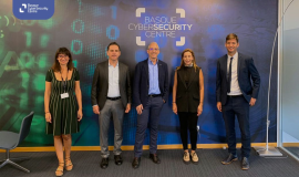 Representantes de Cyberzaintza con la delegaci&oacute;n del Gobierno de Chihuahua (M&eacute;xico) en su visita las instalaciones de Basque CyberSecurity Centre.