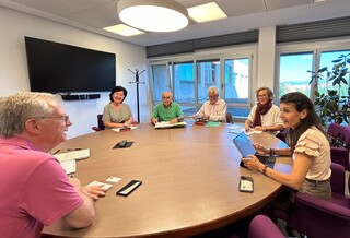 
      Un momento del encuentro en la sede del Gobierno Vasco en Lakua
    