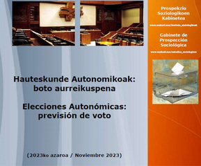 Imagen del artículo El Gobierno Vasco publica un estudio sobre previsión de voto en caso de celebrarse ahora las Elecciones Autonómicas