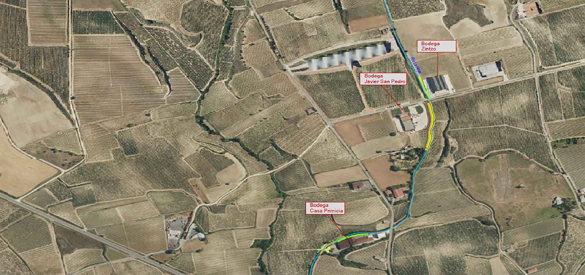 Plano de localizaci&oacute;n de las obras de Laguardia