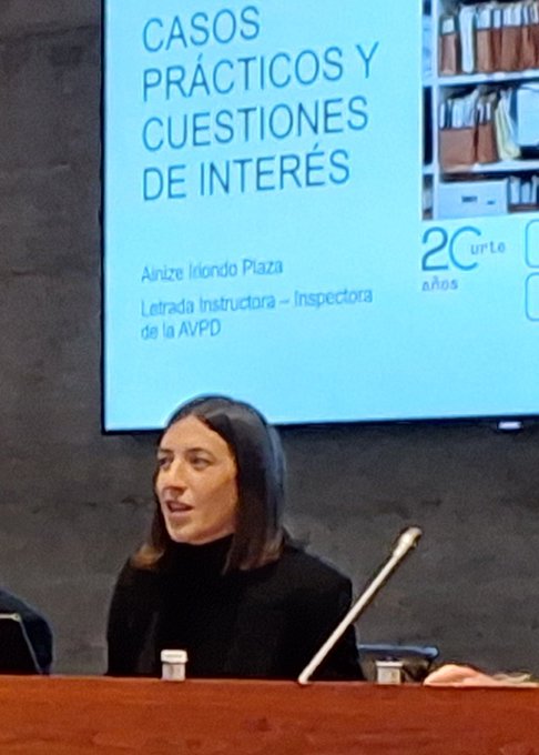 Ainize Iriondo, letrada-inspectora de la AVPD