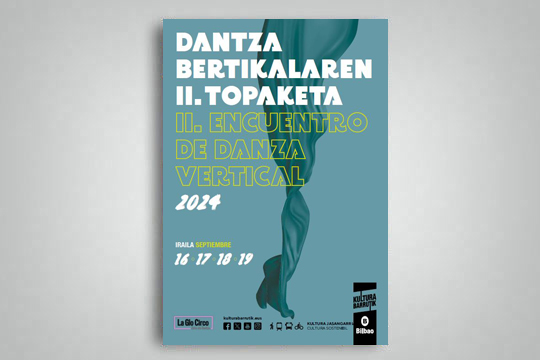 Bilbao acogerá el segundo encuentro de danza vertical del 16 al 19 de septiembre, dirigido a semiprofesionales y profesionales del sector