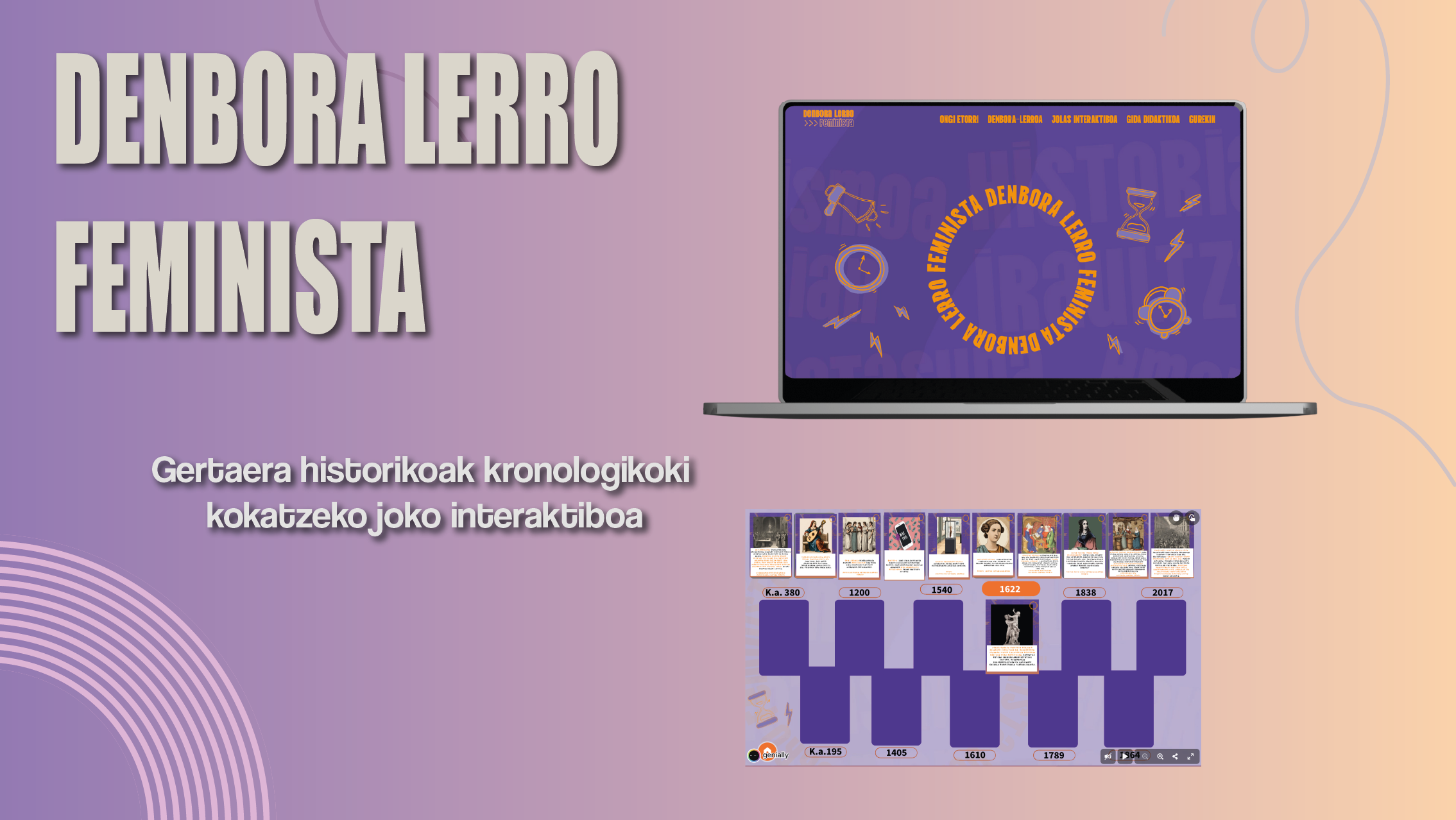  Denbora feministaren ildoari buruzko plataforma interaktiboa