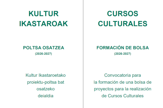 Kultur ikastaroen poltsa bat sortzeko proiektuak aurkeztea (2026-2027 ikasturtea)