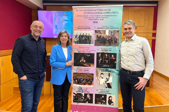 Gasteizko Ganbera Zikloa martxoan itzuliko da 8 kontzertu berritzaile, ez ohiko eta harrigarrirekin