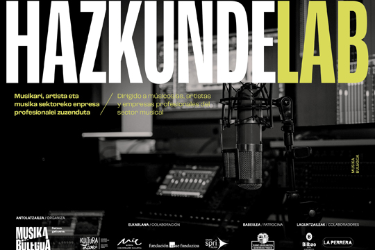 HAZKUNDELAB musika-sektoreko profesionalentzako prestakuntza-programak 4 modulu eskainiko ditu 7 saiotan ekainetik azarora HAZKUNDELAB musika-sektoreko profesionalentzako prestakuntza-programak 4 modulu eskainiko ditu 7 saiotan ekainetik azarora
