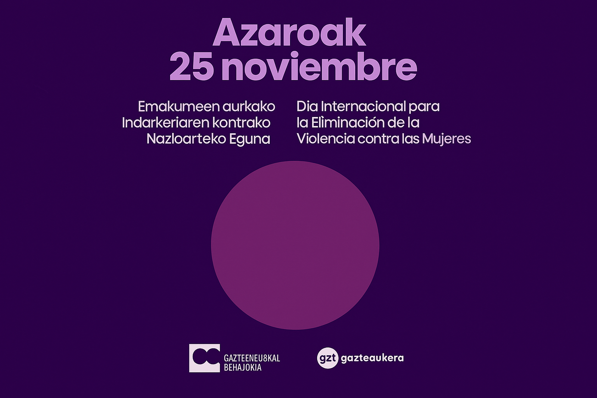 Irudia. Azaroak 25, Emakumeen aurkako Indarkeriaren kontrako Nazioarteko Eguna