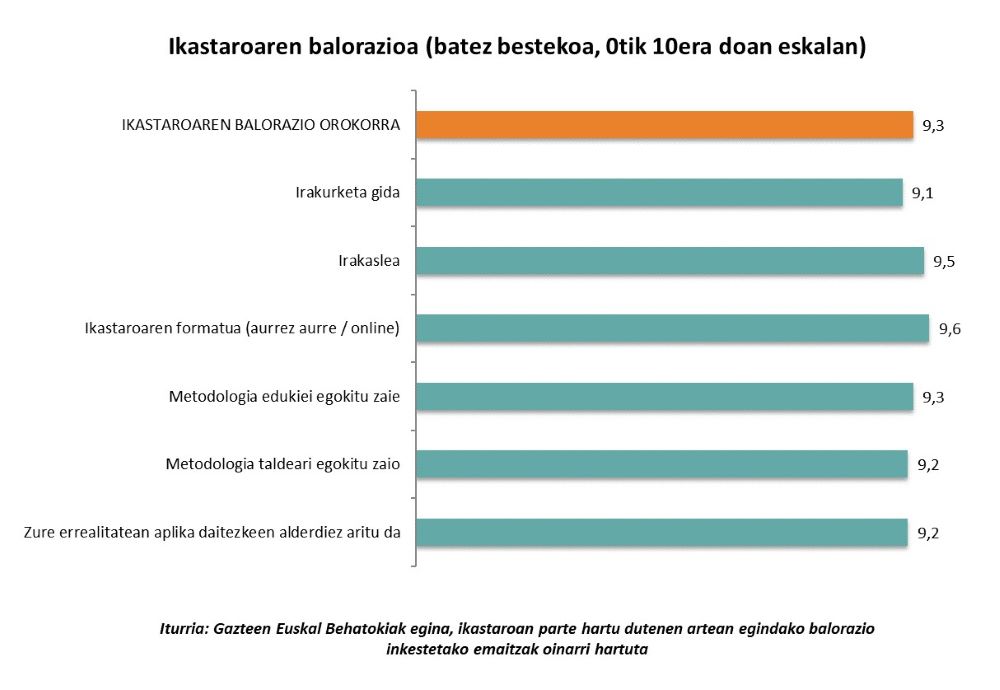 ‘Antsietatea eta ondoez emozionalaren kudeaketa: gazteekin lan egiteko tresnak’ ikastaroaren balorazioa