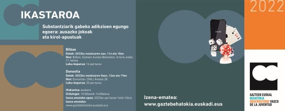 Ikastaroa: Substantziarik gabeko adikzioen egungo egoera: ausazko jokoak eta kirol apustuak