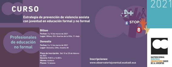 Curso: Estrategia de prevenci&oacute;n de violencia sexista con juventud en educaci&oacute;n formal y no formal