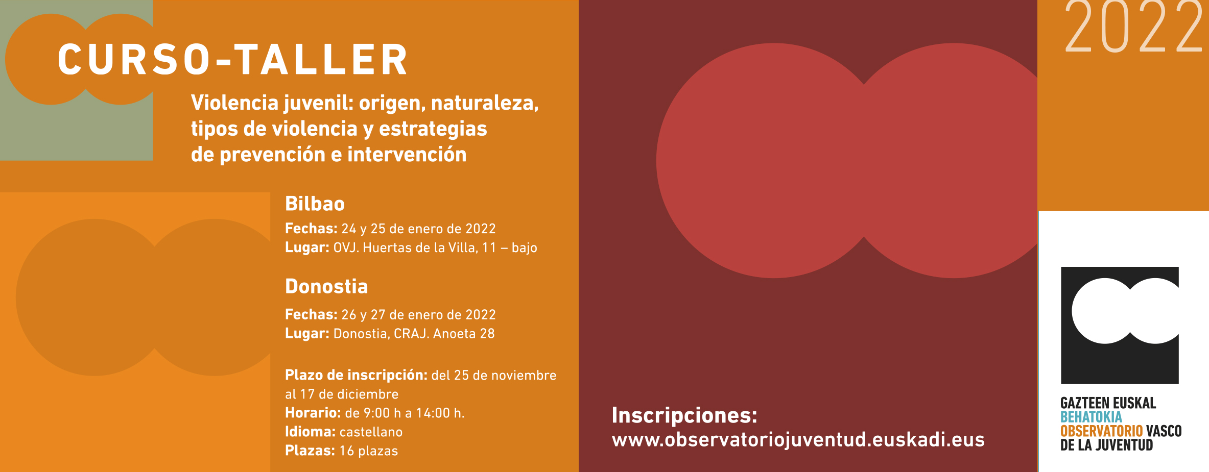 Curso-Taller: &lsquo;Violencia juvenil: origen, naturaleza, tipos de violencia y estrategias de prevenci&oacute;n e intervenci&oacute;n&rsquo;