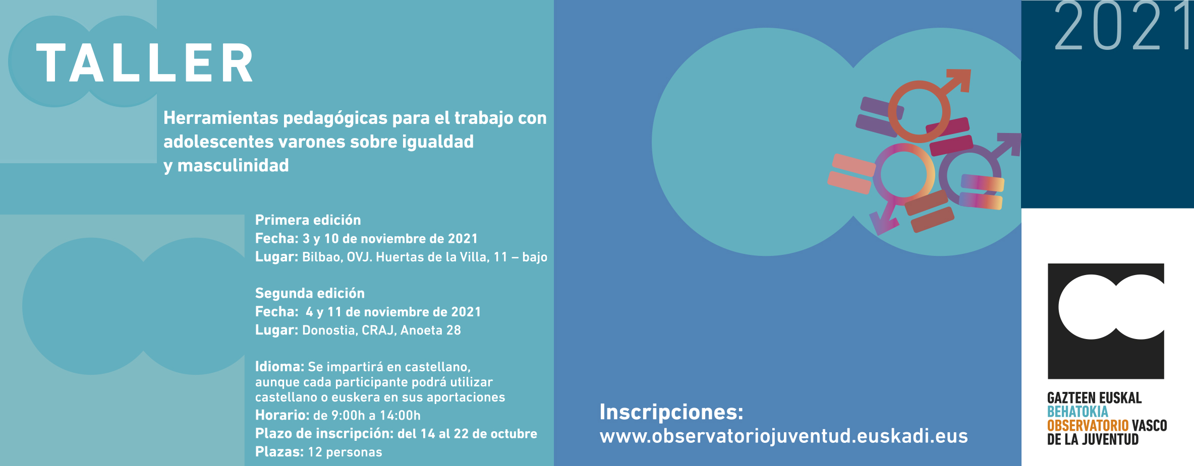 Taller: Herramientas pedag&oacute;gicas para el trabajo con adolescentes varones sobre igualdad y masculinidad