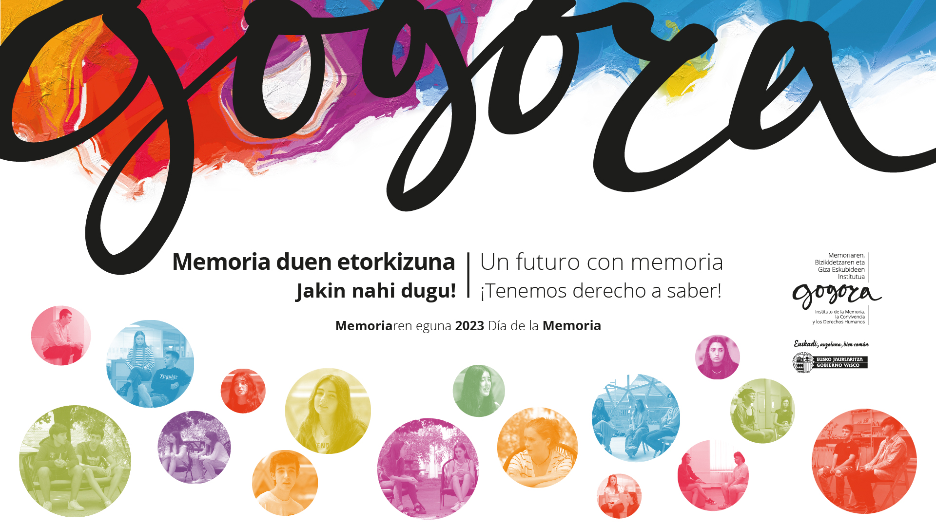 Imagen del artículo Alumnado y docentes que han participado en proyectos educativos de memoria reciente del Gobierno Vasco comparten su experiencia en el Día de la Memoria
