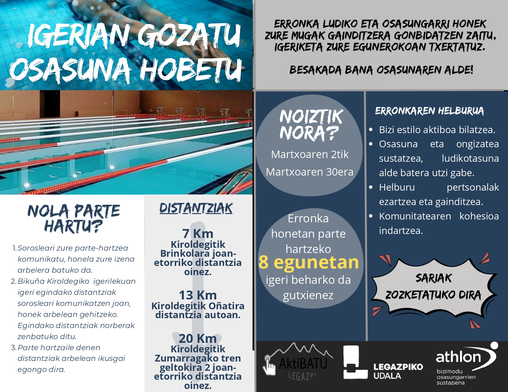 &iexcl;Una brazada por la salud!