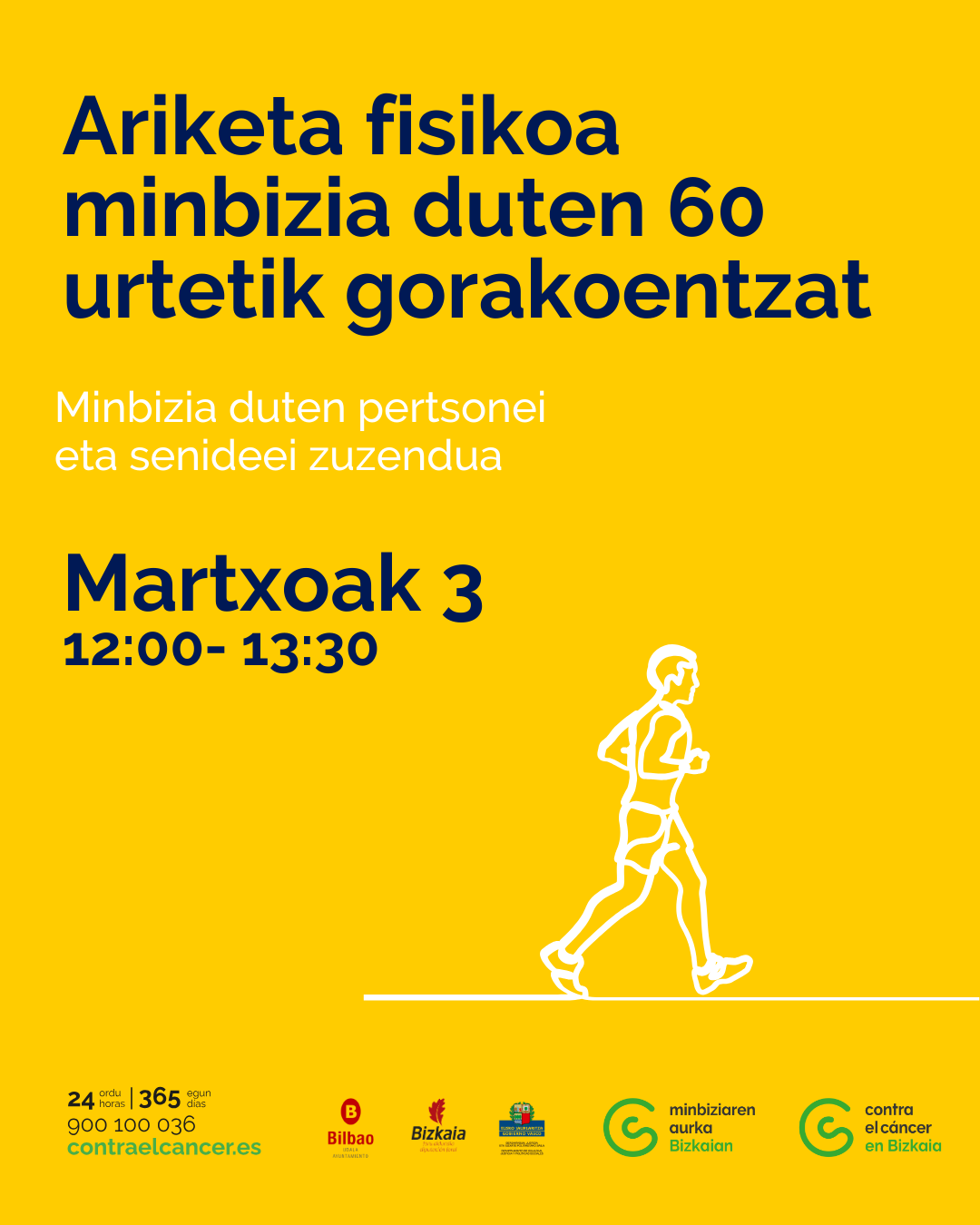 Tailerra: Ariketa fisikoa minbizia duten 60  urtetik gorakoentzat