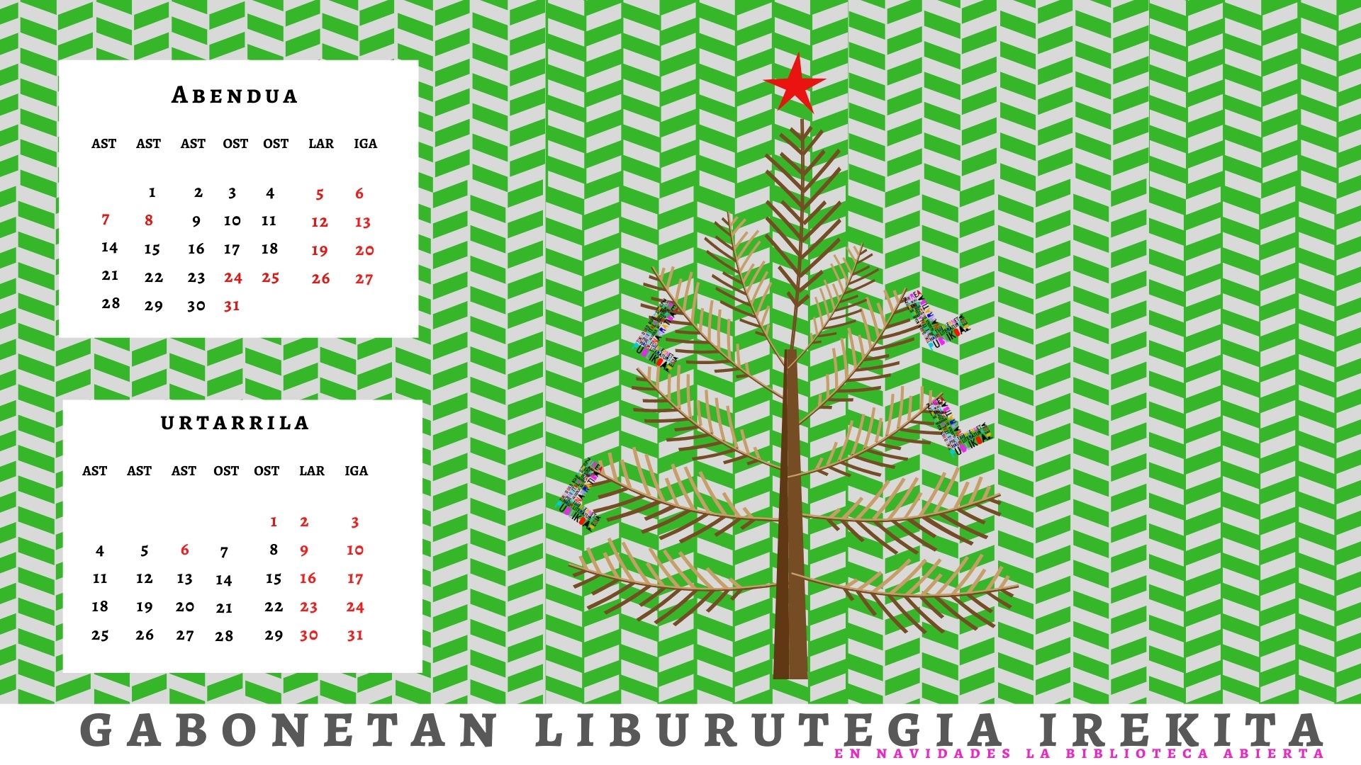Calendario de Navidad en la Biblioteca P&uacute;blica de Legazpi