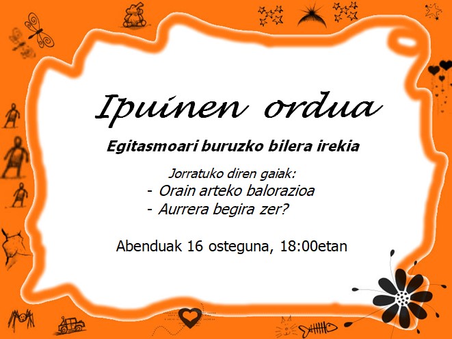 Ipuinen ordua bilera deialdia