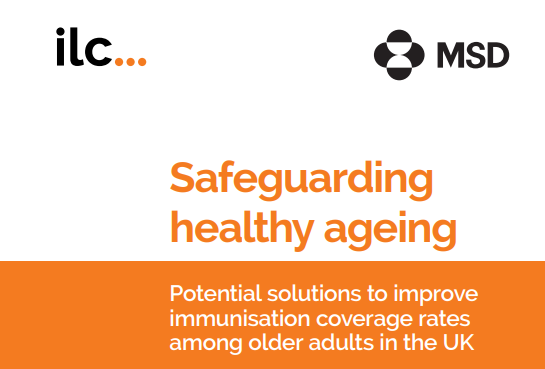 Portada del documento 'Salvaguardando el envejecimiento saludable. Potenciales soluciones para mejorar las tasas de inmunización de las personas mayores en Reino Unido' (Safeguarding healthy ageing ? Potential solutions to improve immunisation coverage rates among older adults in the UK)