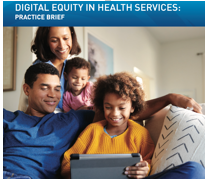 Ondorengo dokumentuaren azalaren erreprodukzio partziala 'Ekitate digitala osasun-zerbitzuetan' Digital equity in health services (National Collaborating Centre for Determinants of Health and Nova Scotia Health Authority. San Francisco Javier Unibertsitatea , 2022)