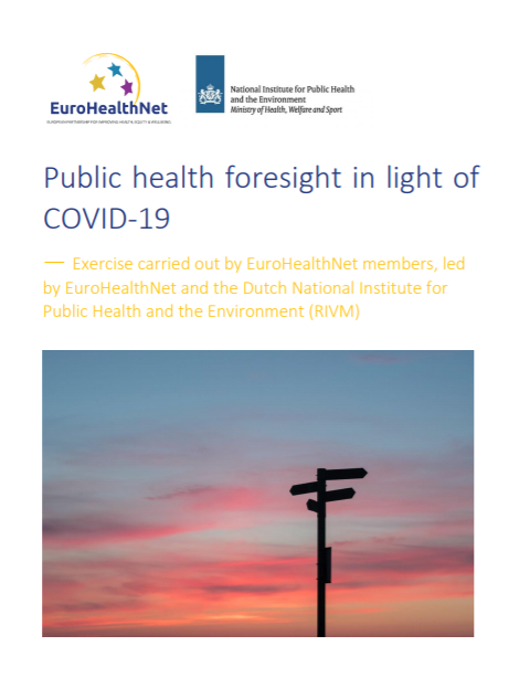 Portada de la publicación 'Perspectivas de salud pública a la luz de la COVID-19' (Public health foresight in light of COVID-19)