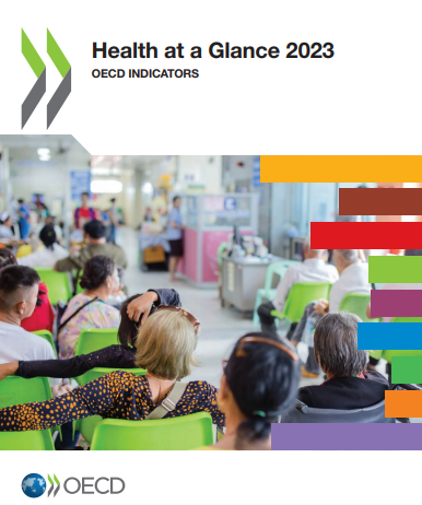 Reproducci&oacute;n parcial de la portada del documento: Panorama de salud 2023. Indicadores de la OCDE (OCDE, 2023) 