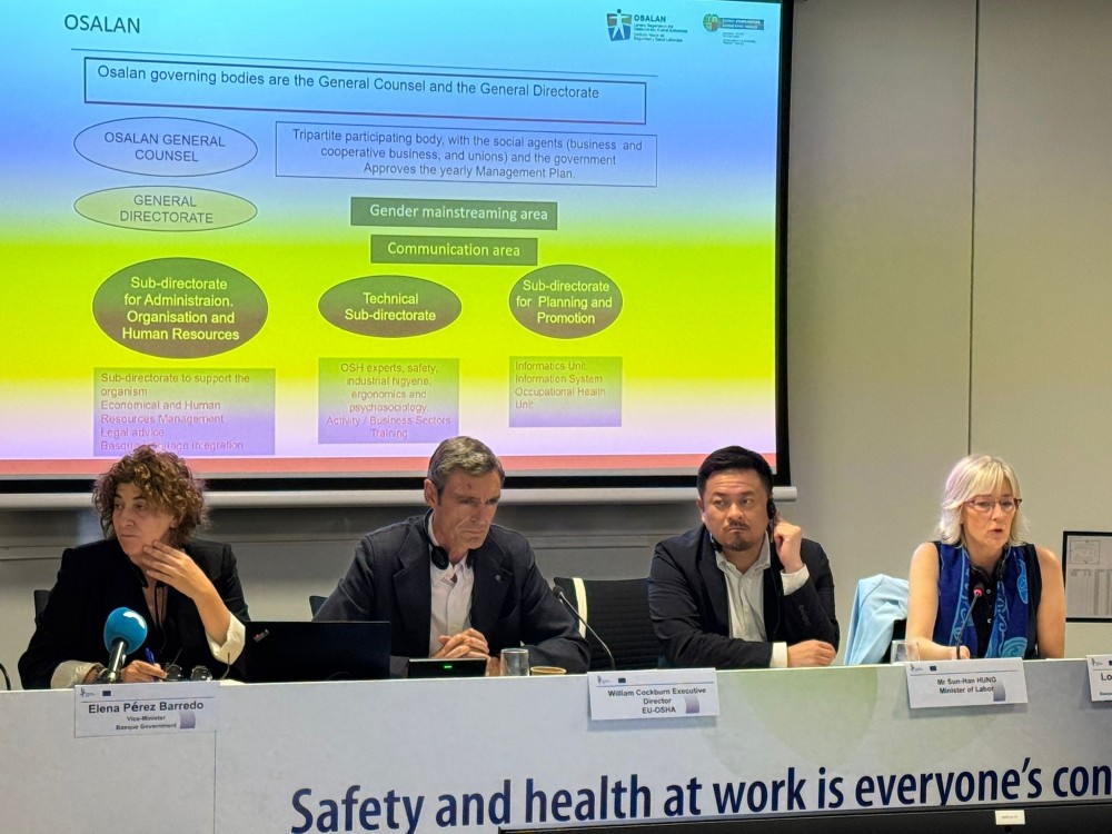 Una delegaci�n del Ministerio de Trabajo de Taiw�n visita la Agencia Europea para la Seguridad y Salud en el Trabajo en Bilbao
