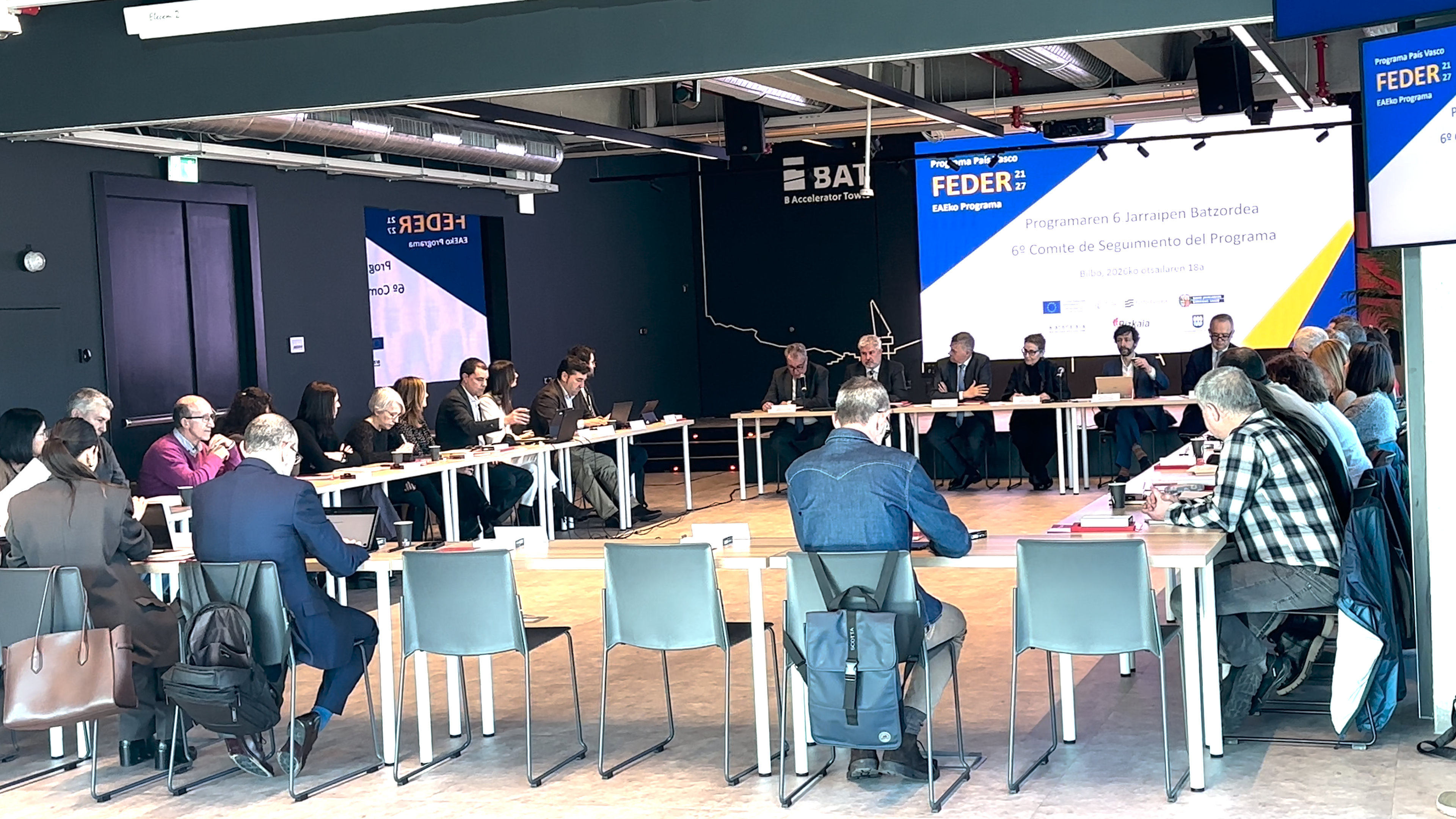 El 6&ordm; Comit&eacute; de Seguimiento del FEDER constata en Bilbao la buena marcha del Programa Pa&iacute;s Vasco 2021-2027