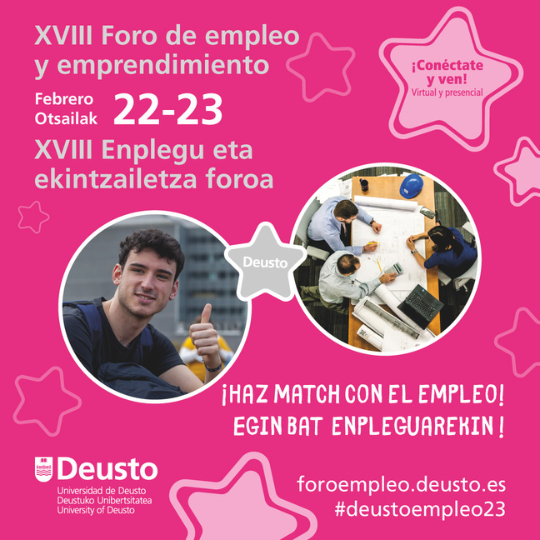 deustuko enplegu eta ekintzailetza azoka otsailak 22 eta 23