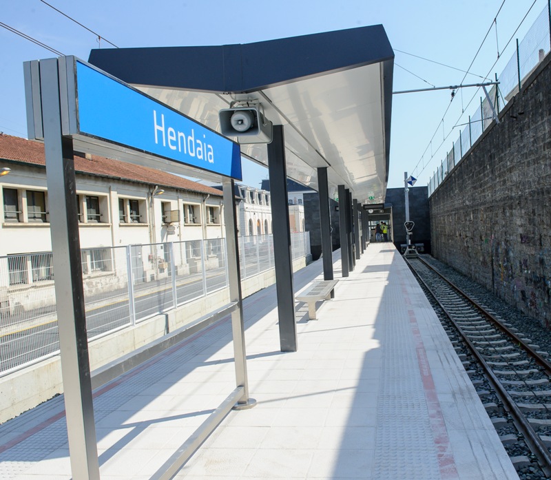 Vista de la nueva estación de Hendaia