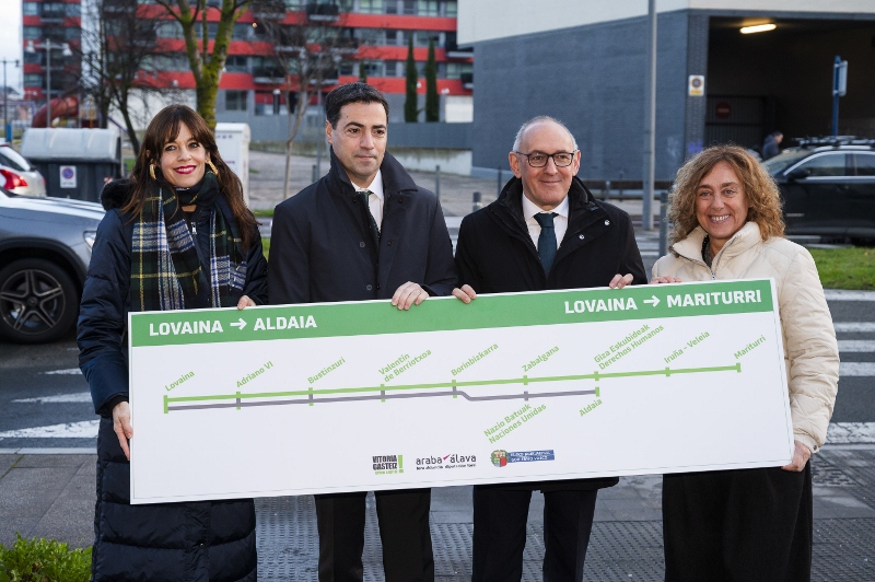 Gobierno Vasco, Diputaci&oacute;n y Ayuntamiento renuevan su compromiso con la movilidad sostenible en la firma del convenio del tranv&iacute;a a Zabalgana