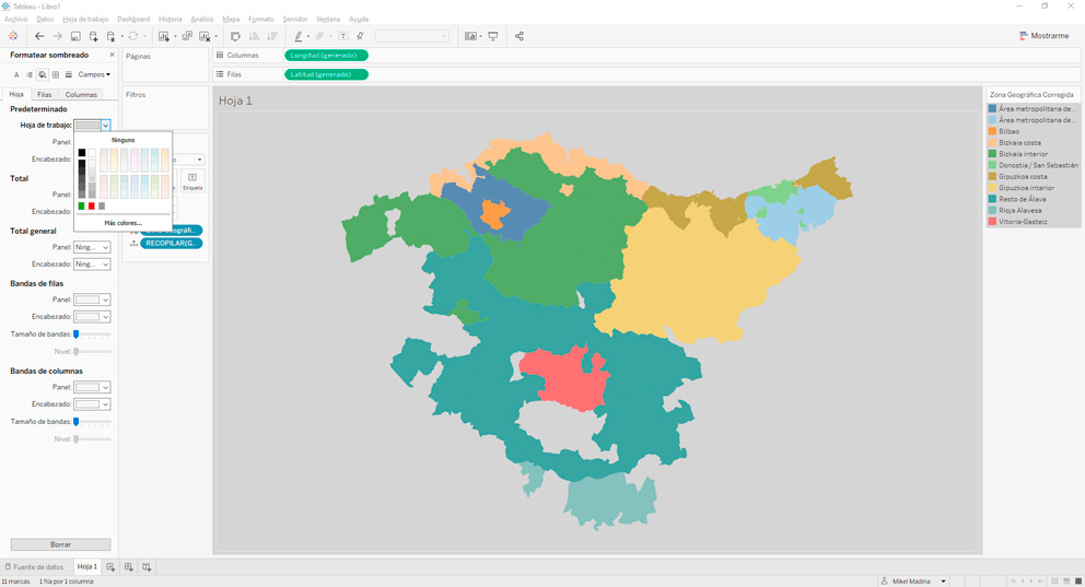 Configurar el mapa con Tableau, paso 4
