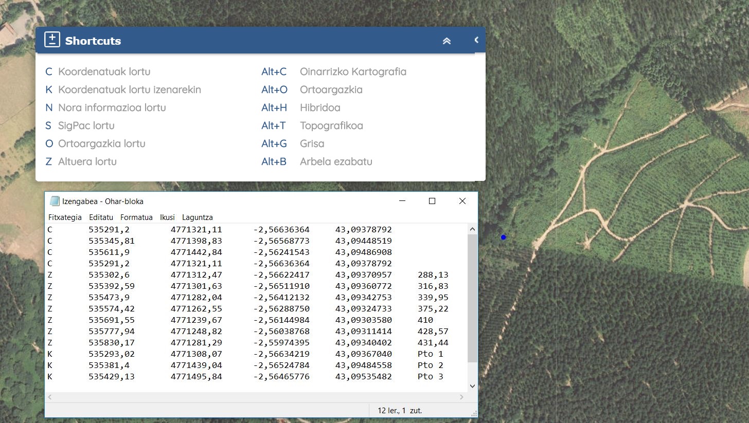 Teclas r&aacute;pidas euskera