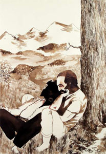 Zaintzen zaitut, akunatzen zaitut..., 2008 - Tinta china sobre papel Superalfa