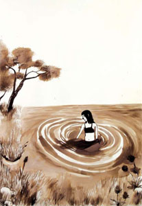 Zaintzen zaitut, akunatzen zaitut..., 2008 - Tinta china sobre papel Superalfa