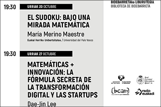 "Matematika eguneroko bizitzan" programa: "El Sudoku: bajo una mirada matem&aacute;tica", Maria Merino Maestreren hitzaldia