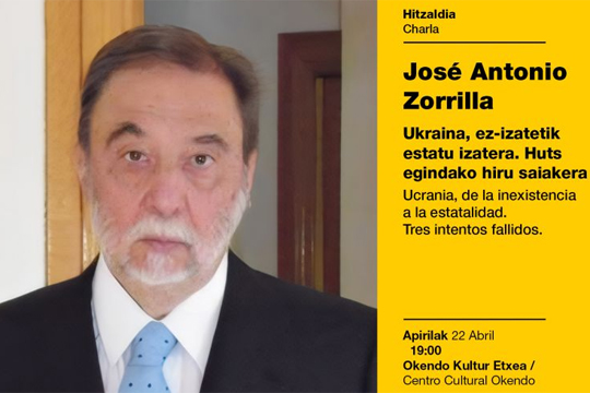 Jos&eacute; Antonio Zorrilla: "UCRANIA, DE LA INEXISTENCIA A LA ESTATALIDAD. TRES INTENTOS FALLIDOS"