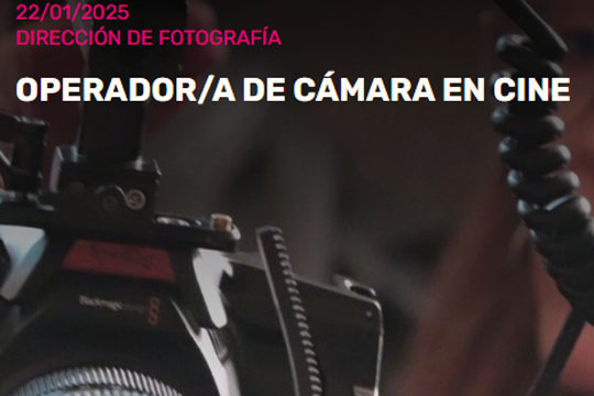 "Operador/a de c&aacute;mara en cine"