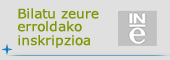 Bilatu zeure erroldako inskripzioa