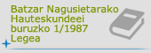 Batzar Nagusietarako Hauteskundeei buruzko 1/1987 Legea