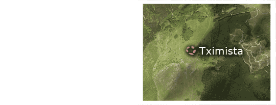 Situación del cromlech de Tximista