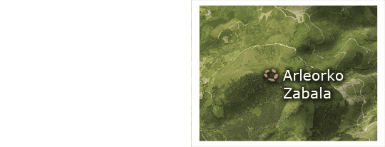 Cromlechs d'Arleorko Zabala - Localisation