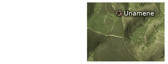 Cromlechs d'Unamene - Localisation