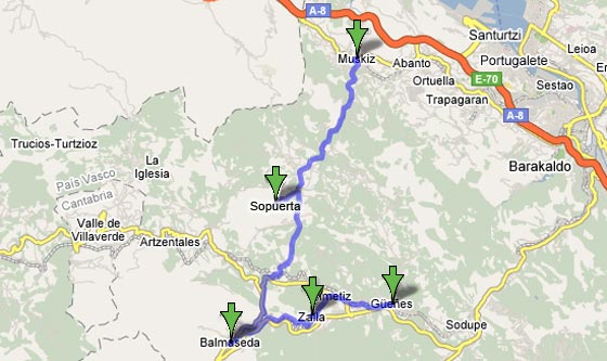 Mapa de la ruta
