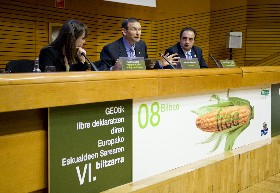 Lehendakaria bere hitzaldiaren une batean. JB