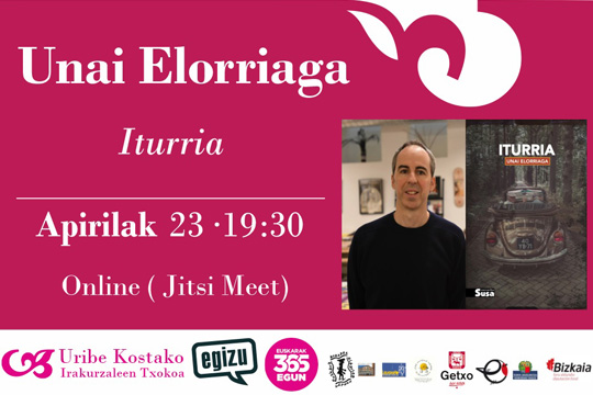 Tertulia sobre el libro "Iturria" de Unai Elorriaga, con la participación del autor (online)