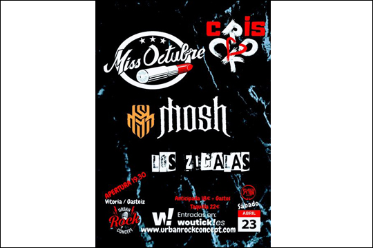 Cris Rock 2022: Miss Octubre + Mosh + Los Zigalas