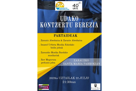 Zarautz Abesbatza: "Concierto Especial de Verano"