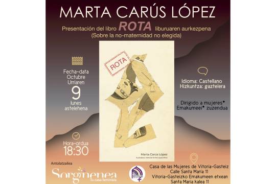 Marta Carus Lopez, presentaci&oacute;n de su libro "Rota"