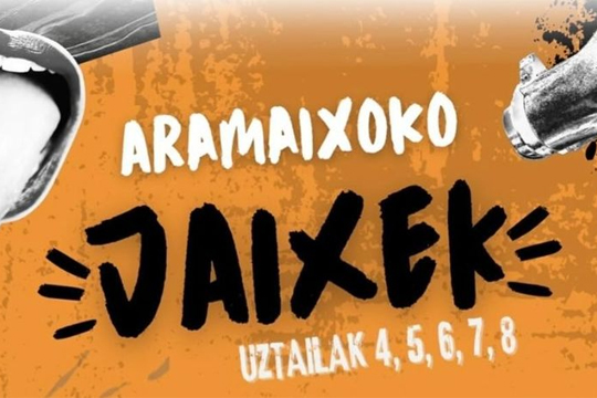 Fiestas de San Mart&iacute;n 2024 en Aramaio: RAIMUNDO EL CANASTERO + BELE